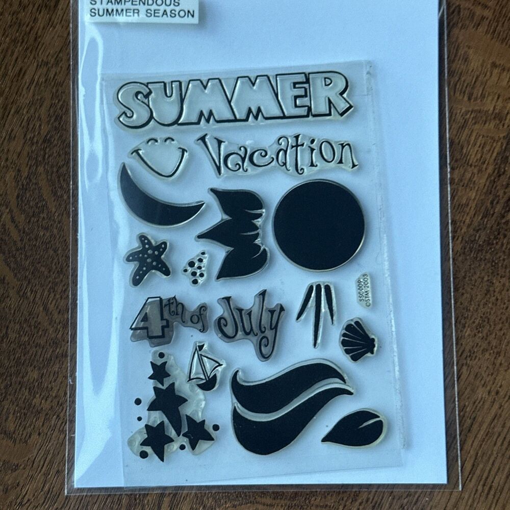 Stampendous Clear Stamps Summer Season Perfectly SSC009 vacation 4th of july